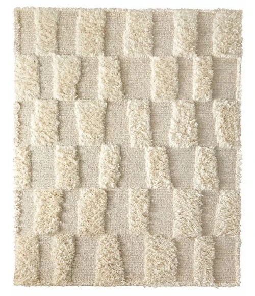 Feizy Ashby Mid-Century Modern Geometric, Ivory, 3'-6" x 5'-6" Accent Rug