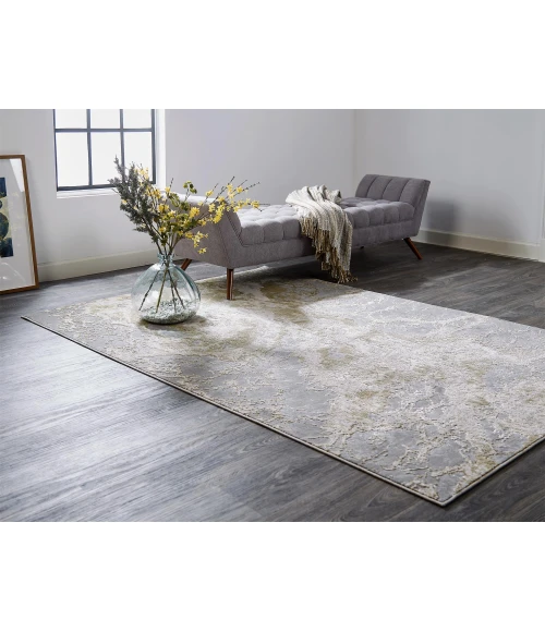 Feizy AURA 3563F IN BEIGE/GRAY 5' x 8' Area Rug