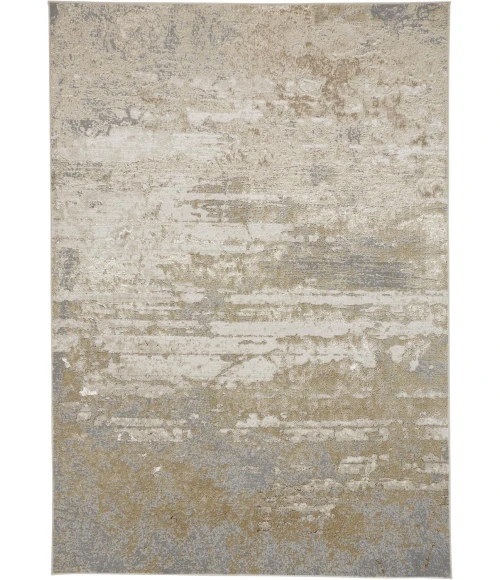 Feizy AURA 3567F IN BEIGE/GOLD 1' 8" X 2' 10" Sample Area Rug