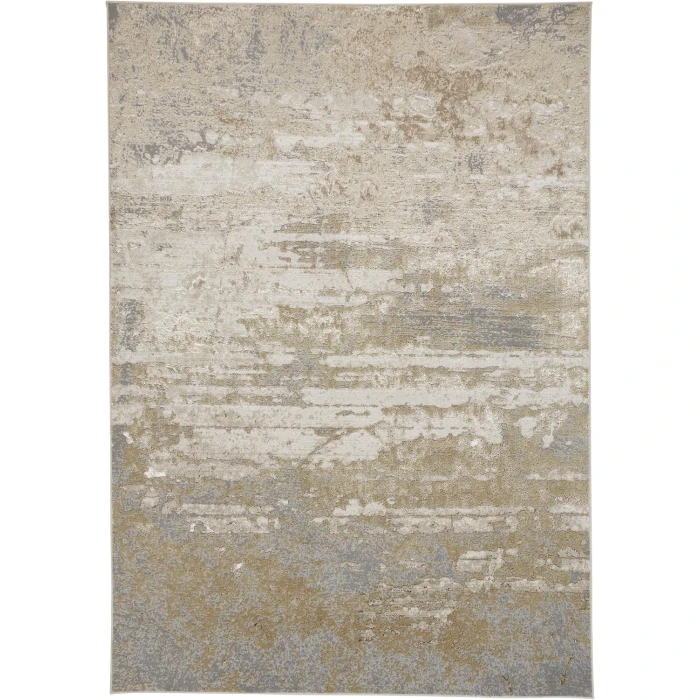 Feizy AURA 3567F IN BEIGE/GOLD 1' 8" X 2' 10" Sample Area Rug