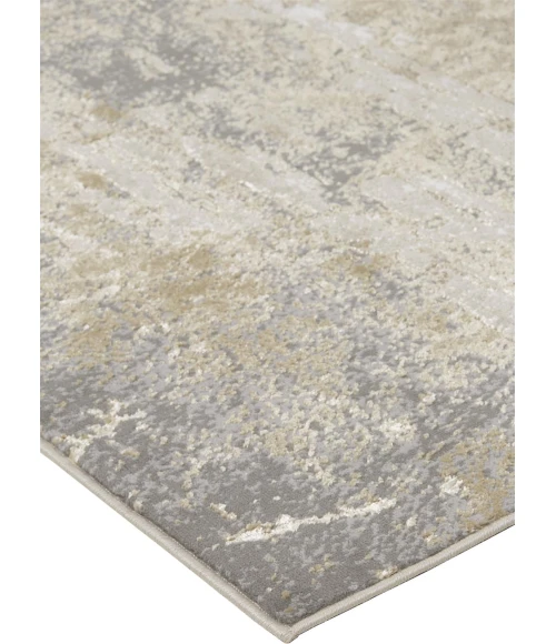 Feizy AURA 3567F IN BEIGE/GOLD 1' 8" X 2' 10" Sample Area Rug
