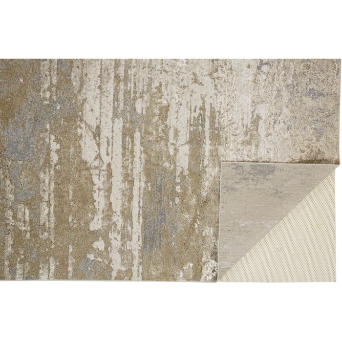 Feizy AURA 3567F IN BEIGE/GOLD 1' 8" X 2' 10" Sample Area Rug