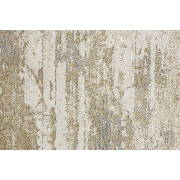 Feizy AURA 3567F IN BEIGE/GOLD 1' 8" X 2' 10" Sample Area Rug
