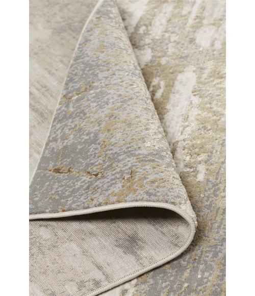 Feizy AURA 3567F IN BEIGE/GOLD 1' 8" X 2' 10" Sample Area Rug