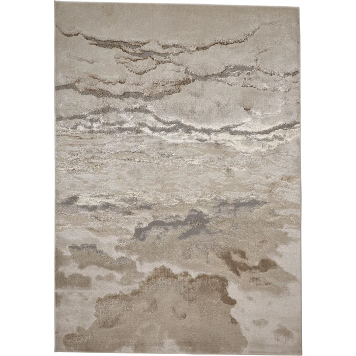 Feizy AURA 3727F IN BEIGE/GOLD 2' 10" X 7' 10" Runner Area Rug