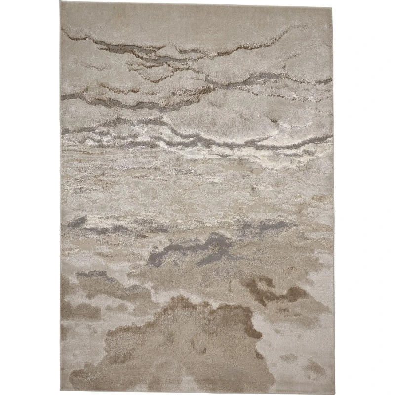 Feizy AURA 3727F IN BEIGE/GOLD 10' X 13' 2" Area Rug