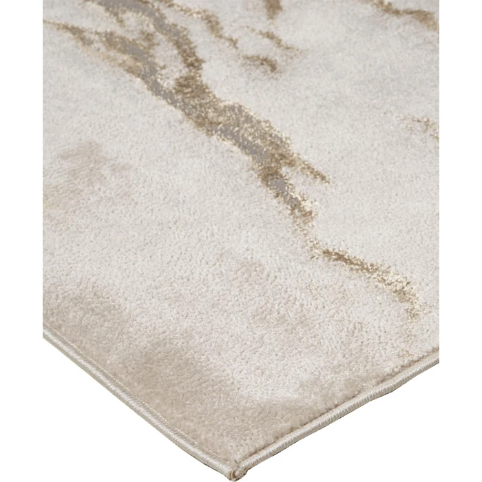 Feizy AURA 3727F IN BEIGE/GOLD 2' 10" X 7' 10" Runner Area Rug