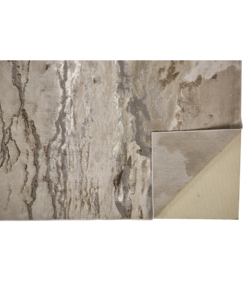 Feizy AURA 3727F IN BEIGE/GOLD 5' x 8' Area Rug