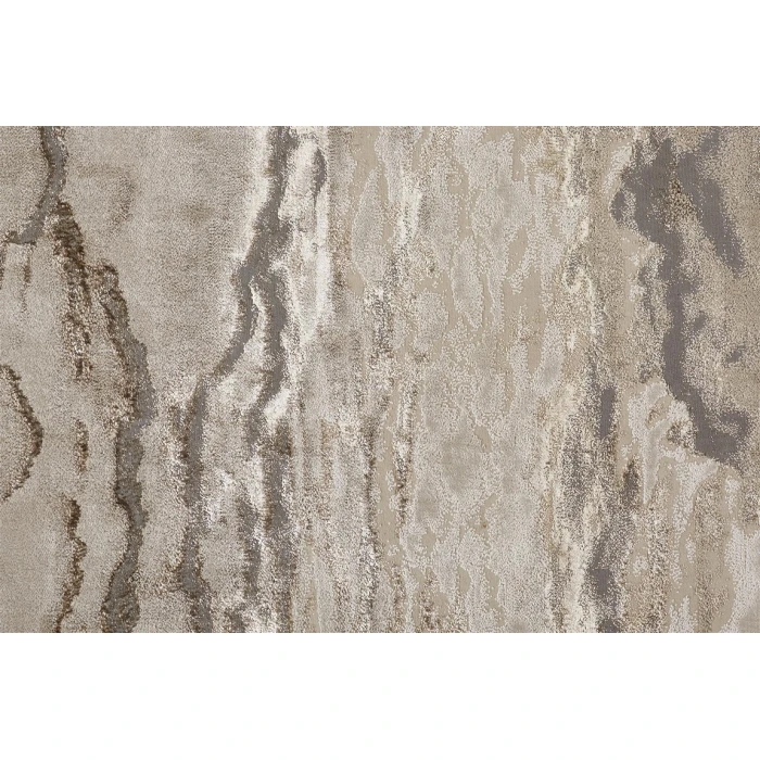 Feizy AURA 3727F IN BEIGE/GOLD 2' 10" X 7' 10" Runner Area Rug