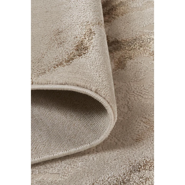 Feizy AURA 3727F IN BEIGE/GOLD 2' 10" X 7' 10" Runner Area Rug