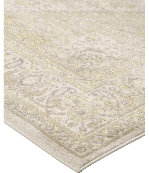 Feizy AURA 3734F IN BROWN/GOLD 1' 8" X 2' 10" Sample Area Rug