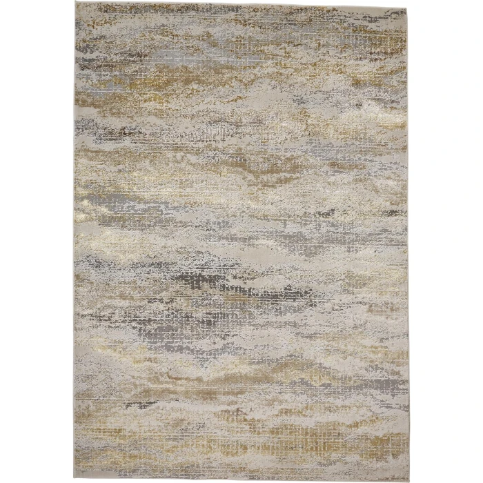 Feizy AURA 3735F IN GOLD/GRAY 1' 8" X 2' 10" Sample Area Rug