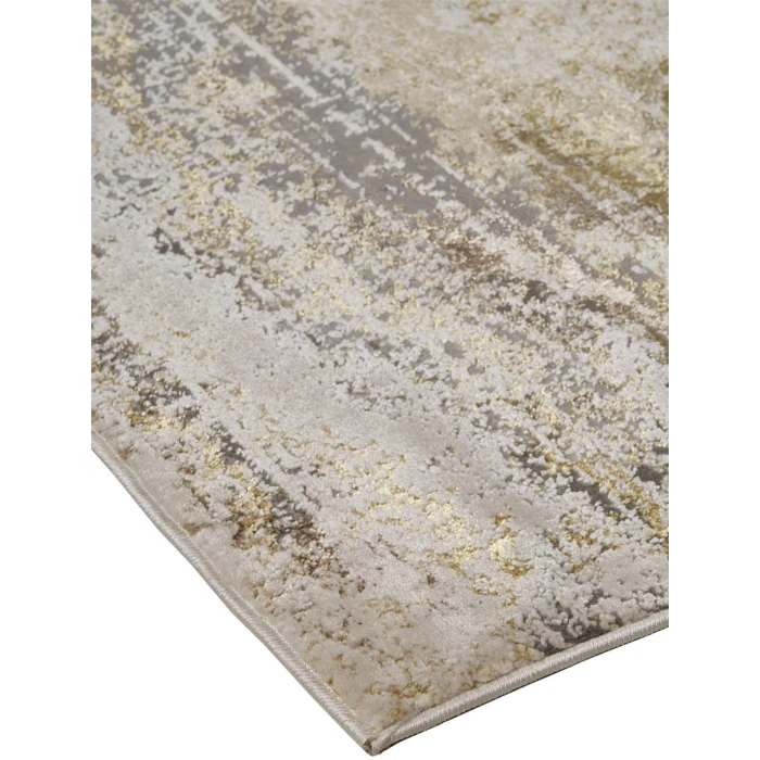 Feizy AURA 3735F IN GOLD/GRAY 1' 8" X 2' 10" Sample Area Rug