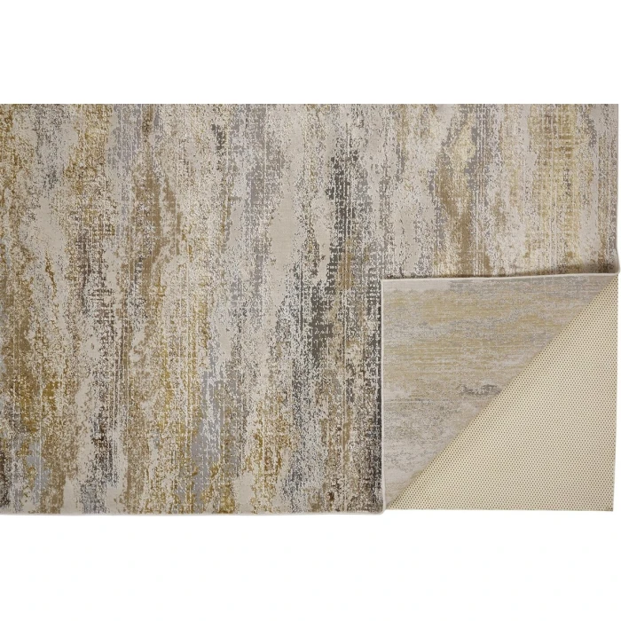 Feizy AURA 3735F IN GOLD/GRAY 1' 8" X 2' 10" Sample Area Rug
