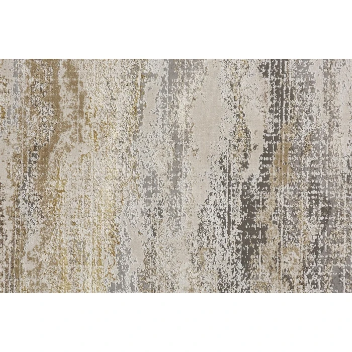 Feizy AURA 3735F IN GOLD/GRAY 1' 8" X 2' 10" Sample Area Rug