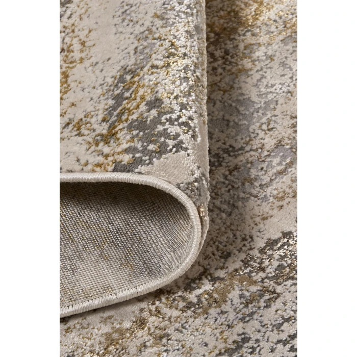 Feizy AURA 3735F IN GOLD/GRAY 1' 8" X 2' 10" Sample Area Rug