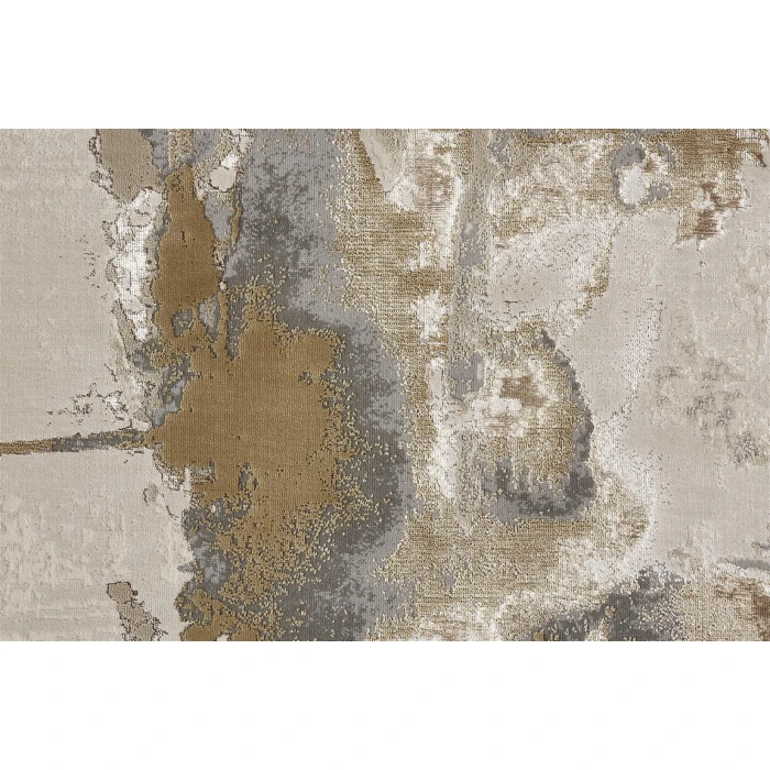 Feizy AURA 3737F IN GOLD/GRAY 1' 8" X 2' 10" Sample Area Rug