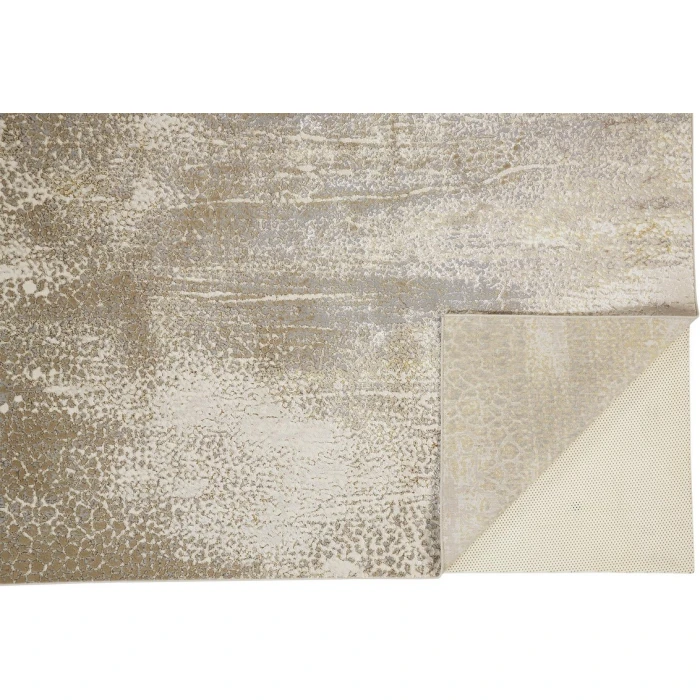Feizy AURA 3739F IN IVORY/GOLD 5' x 8' Area Rug