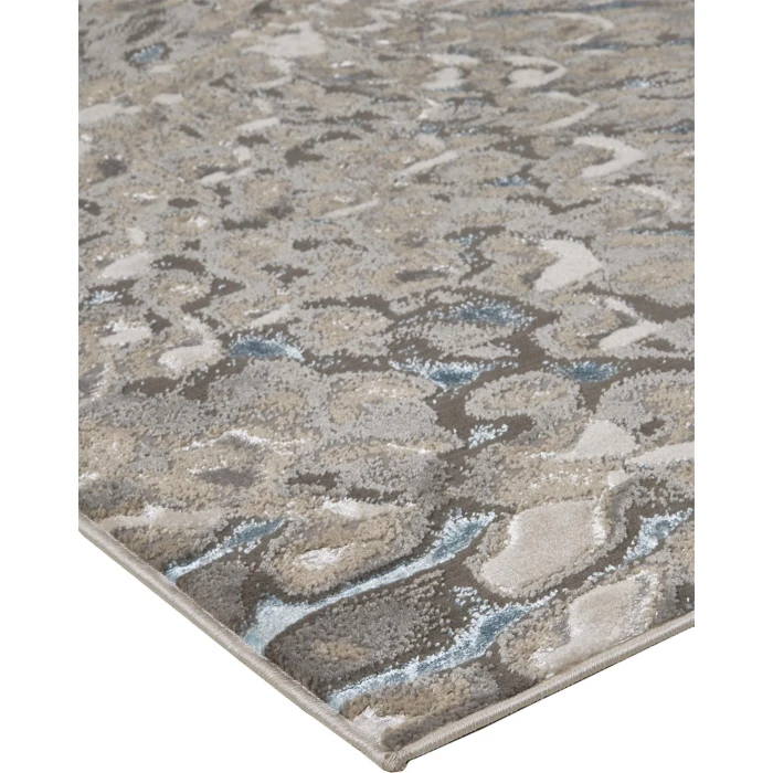 Feizy AZURE 3403F IN BLUE/SILVER 1' 8" X 2' 10" Sample Area Rug