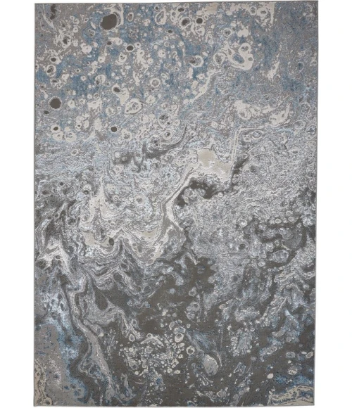 Feizy AZURE 3405F IN SILVER/BLUE 1' 8" X 2' 10" Sample Area Rug