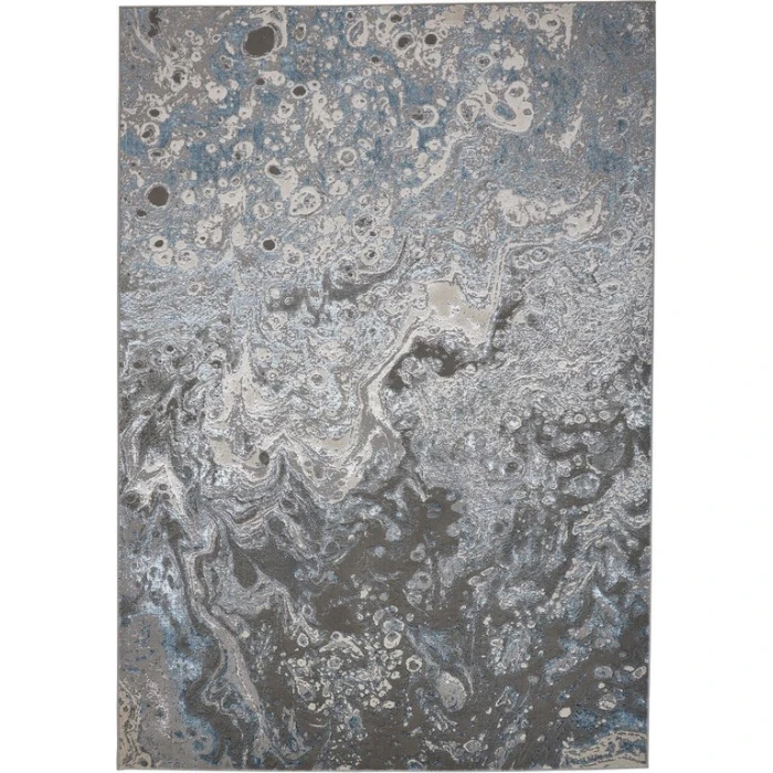 Feizy AZURE 3405F IN SILVER/BLUE 1' 8" X 2' 10" Sample Area Rug