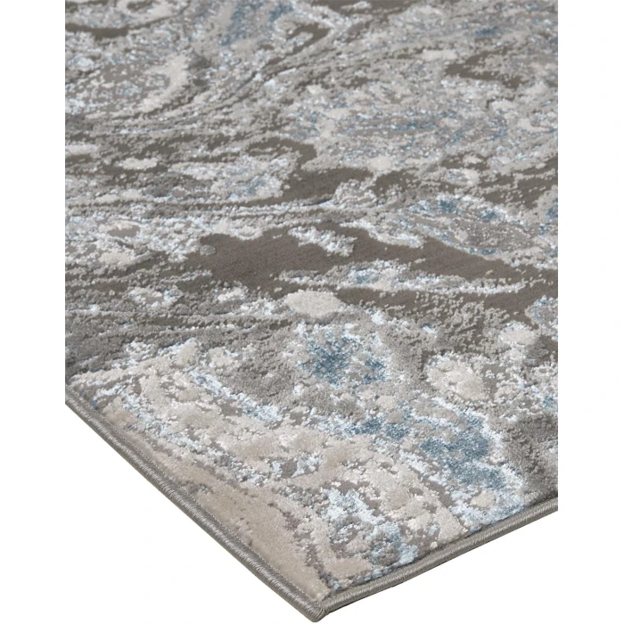 Feizy AZURE 3405F IN SILVER/BLUE 1' 8" X 2' 10" Sample Area Rug