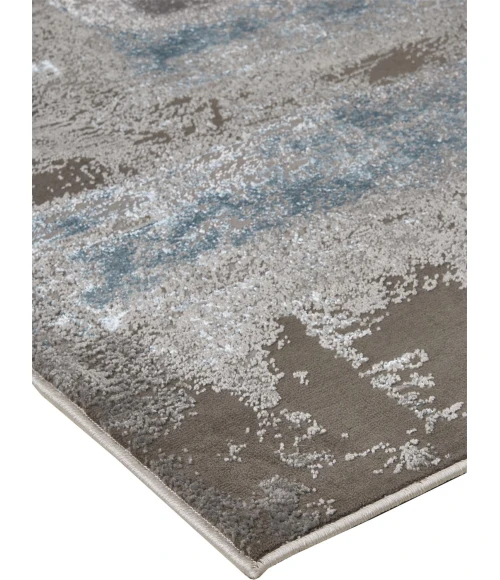 Feizy AZURE 3406F IN BEIGE/BLUE 2' 10" X 7' 10" Runner Area Rug