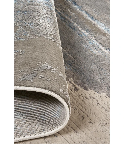 Feizy AZURE 3406F IN BEIGE/BLUE 2' 10" X 7' 10" Runner Area Rug