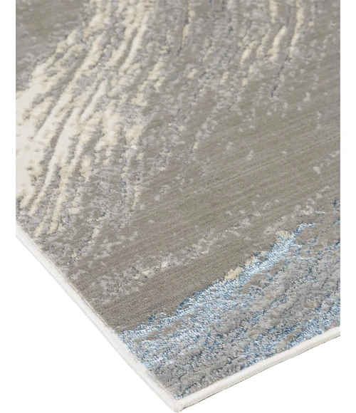 Feizy AZURE 3524F IN GRAY/SILVER 2' 10" X 7' 10" Runner Area Rug