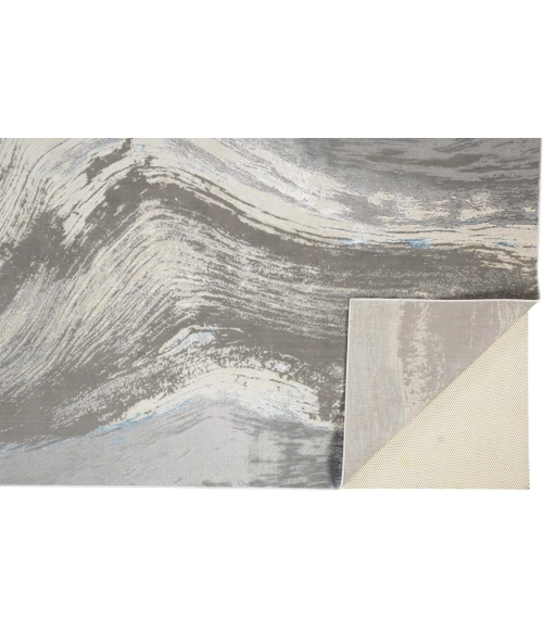 Feizy AZURE 3524F IN GRAY/SILVER 2' 10" X 7' 10" Runner Area Rug