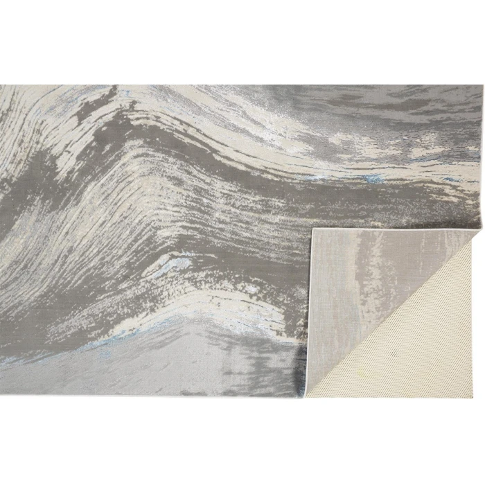Feizy AZURE 3524F IN GRAY/SILVER 1' 8" X 2' 10" Sample Area Rug