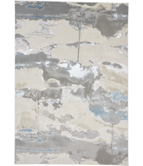 Feizy AZURE 3525F IN BLUE/GRAY 2' 10" X 7' 10" Runner Area Rug