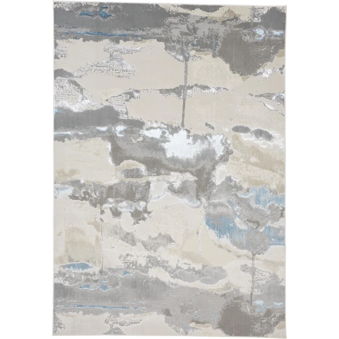 Feizy AZURE 3525F IN BLUE/GRAY 1' 8" X 2' 10" Sample Area Rug
