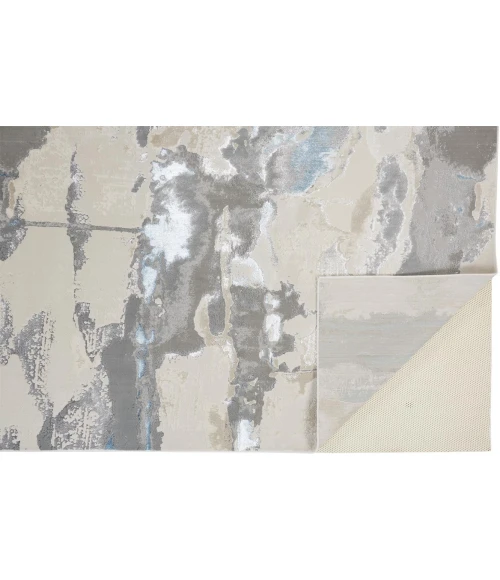 Feizy AZURE 3525F IN BLUE/GRAY 2' 10" X 7' 10" Runner Area Rug