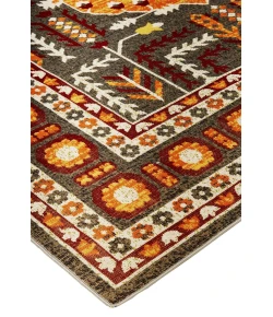 Feizy Foster 3754F ORANGE/GRAY Area Rug 10 ft. X 13 ft. 2 Rectangle