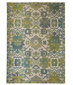 Feizy Foster 3758F GREEN/BEIGE Area Rug 10 ft. X 13 ft. 2 Rectangle