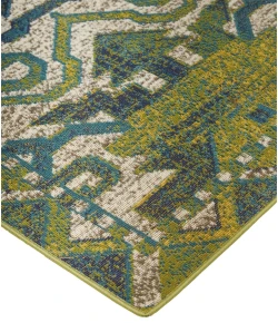 Feizy Foster 3758F GREEN/BEIGE Area Rug 10 ft. X 13 ft. 2 Rectangle