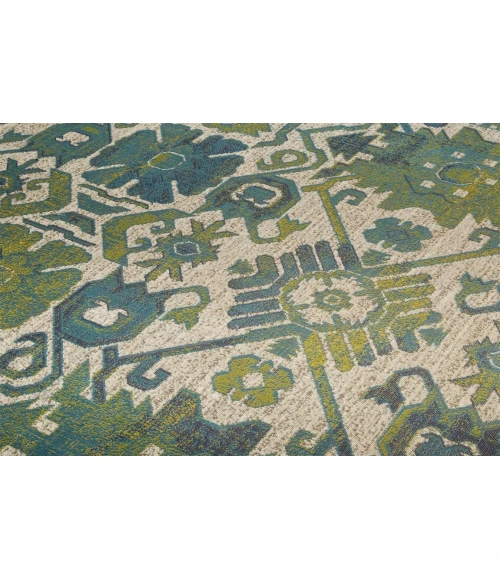 Feizy FOSTER 3758F IN GREEN/BEIGE 10' X 13' 2" Area Rug