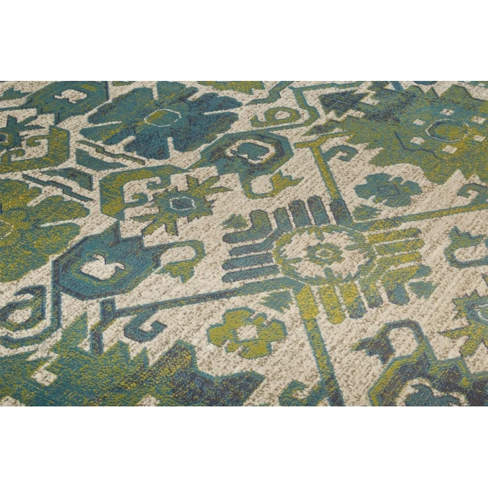Feizy FOSTER 3758F IN GREEN/BEIGE 10' X 13' 2" Area Rug