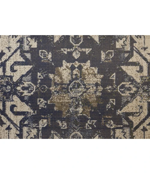 Feizy FOSTER 3760F IN BLUE/BEIGE 10' X 13' 2" Area Rug