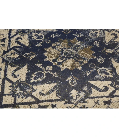 Feizy FOSTER 3760F IN BLUE/BEIGE 10' X 13' 2" Area Rug