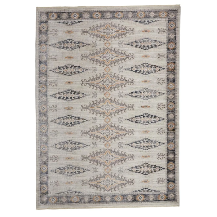 Feizy KYRA 3847F IN BEIGE/GRAY 3' 6" x 5' 6" Area Rug