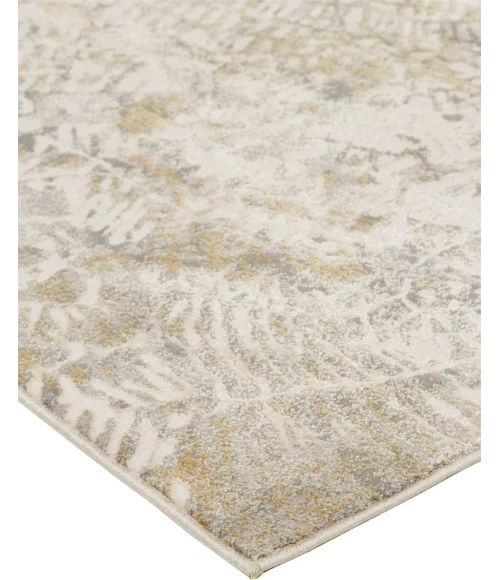 Feizy PARKER 3702F IN SILVER / IVORY 5' X 7' 6" Area Rug
