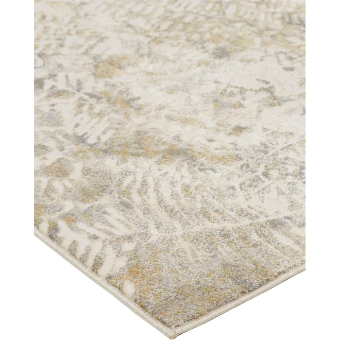 Feizy PARKER 3702F IN SILVER / IVORY 5' X 7' 6" Area Rug