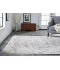 Feizy PARKER 3702F IN SILVER / IVORY 5' X 7' 6" Area Rug