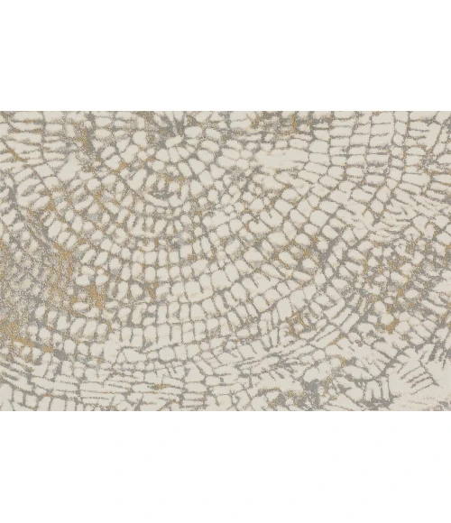 Feizy PARKER 3702F IN SILVER / IVORY 5' X 7' 6" Area Rug