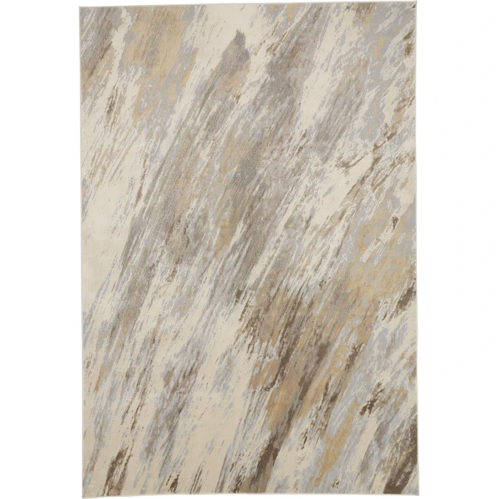 Feizy PARKER 3704F IN BEIGE/BLUE 5' X 7' 6" Area Rug