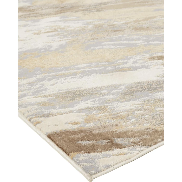Feizy PARKER 3704F IN BEIGE/BLUE 5' X 7' 6" Area Rug