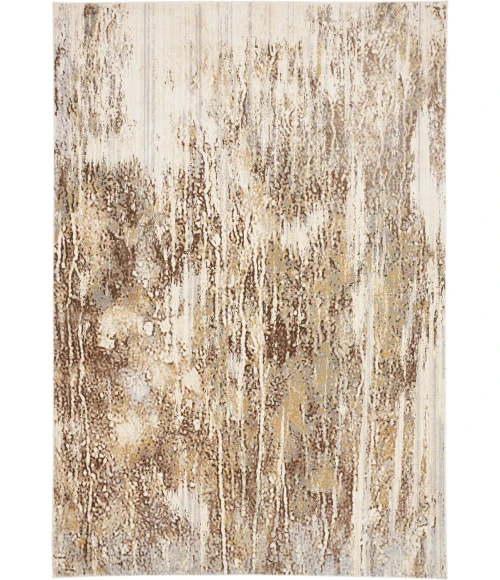 Feizy PARKER 3705F IN IVORY/GRAY 3' 9" X 5' 7" Area Rug
