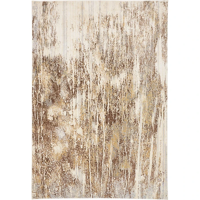 Feizy PARKER 3705F IN IVORY/GRAY 5' X 7' 6" Area Rug